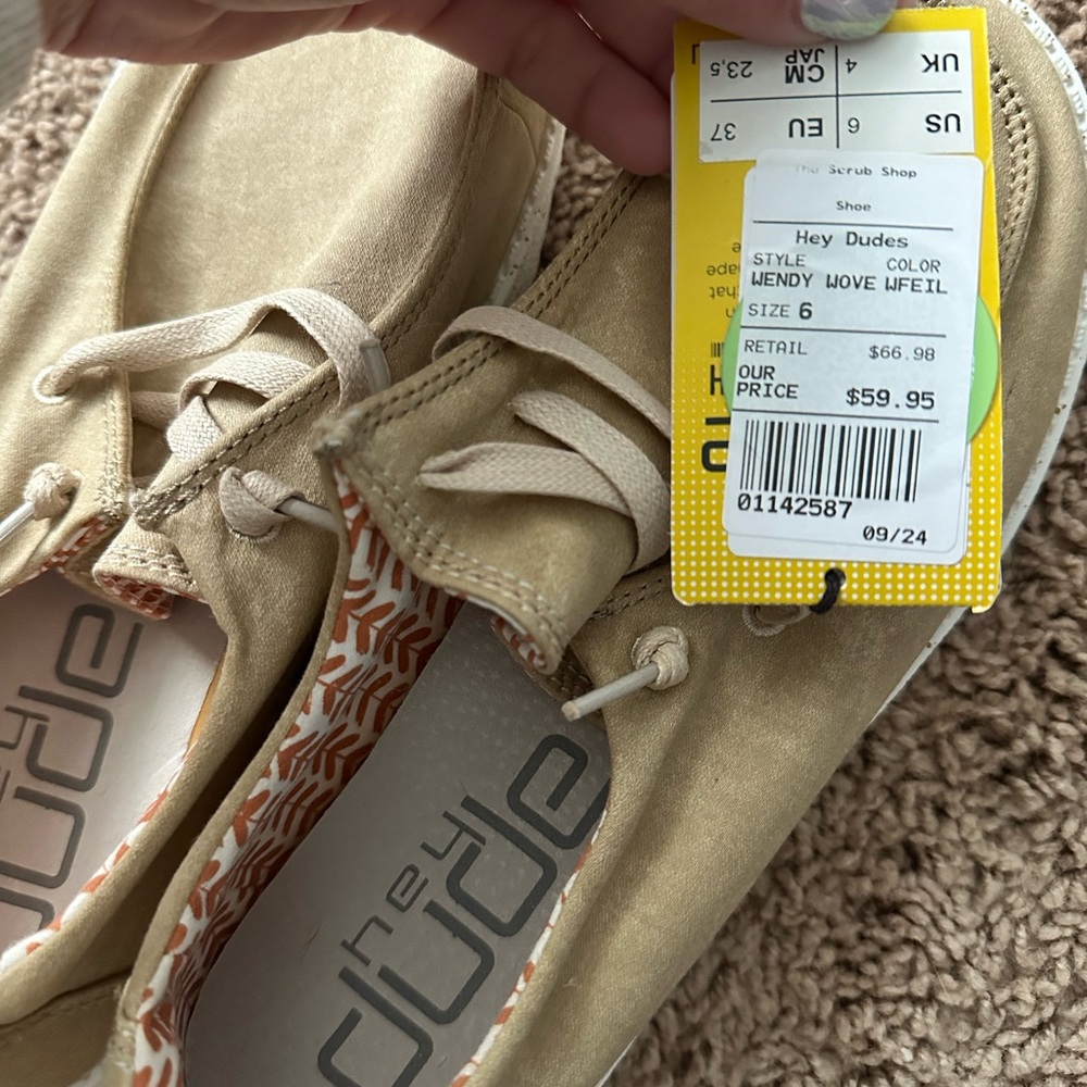 Hey Dude Wendy Woven Beige Shoes